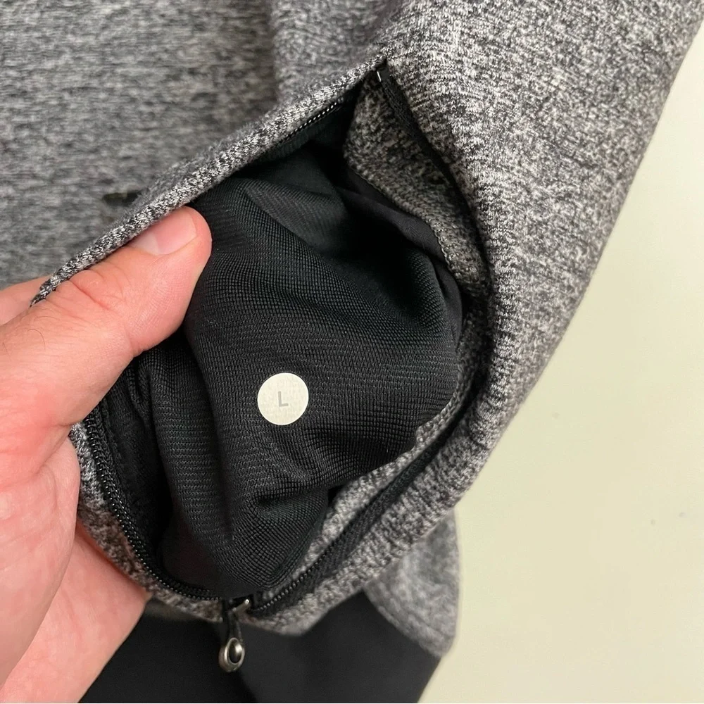 Lululemon Men’s Prepost Full Zip Jacket Gray Black Size Large